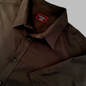 UNTUCKit Mens Black Button Shirt Short Sleeve Casual Style Coufran XL Goth